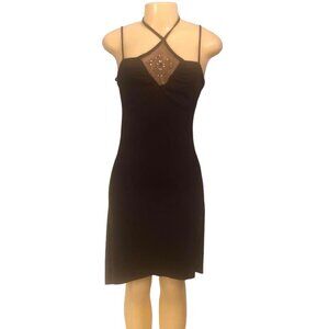 Blu Reed Sz Med Women High Low Dress Brown